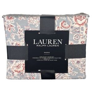 Lauren Ralph Lauren Maddie Floral KING Duvet Cover Set Blue Multi 100% Cotton